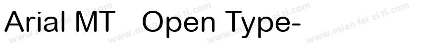 Arial MT 粗体Open Type字体转换